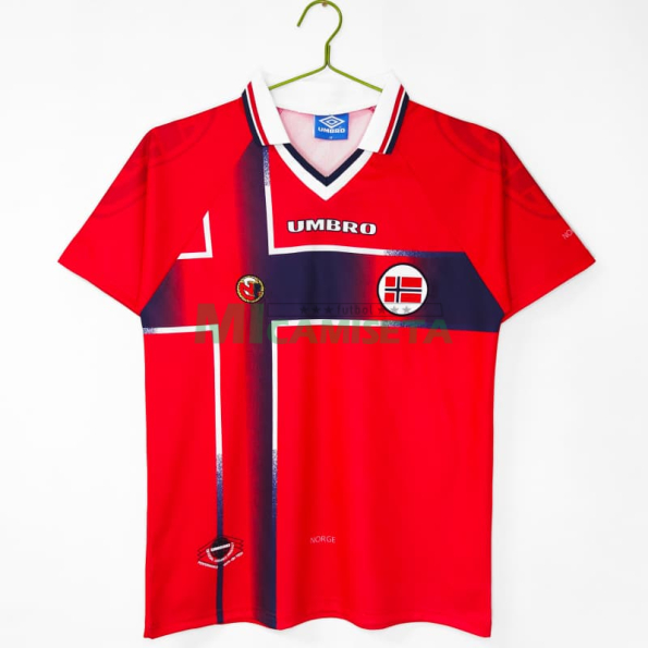 Camiseta Noruega Primera Equipación Retro 1998 Rojo