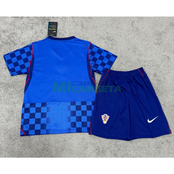 Camiseta Croacia Segunda Equipación Mundial 2026 Azul Niño Kit