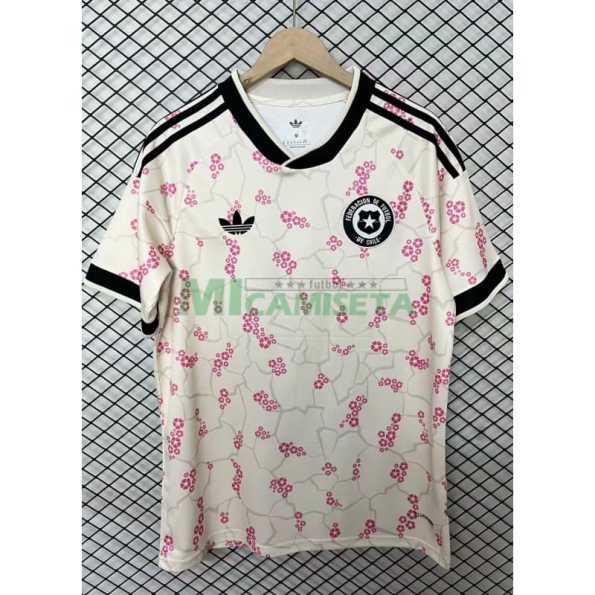 Camiseta Chile Segunda Equipación Mundial 2026 Beige/Rosa