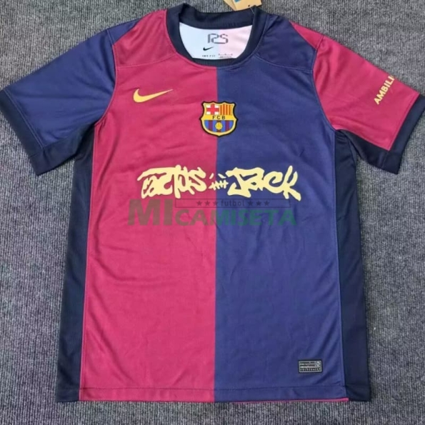Camiseta Barcelona x Travis Scott Limited Edition Primera Equipación 2024/2025 Azul/Rojo