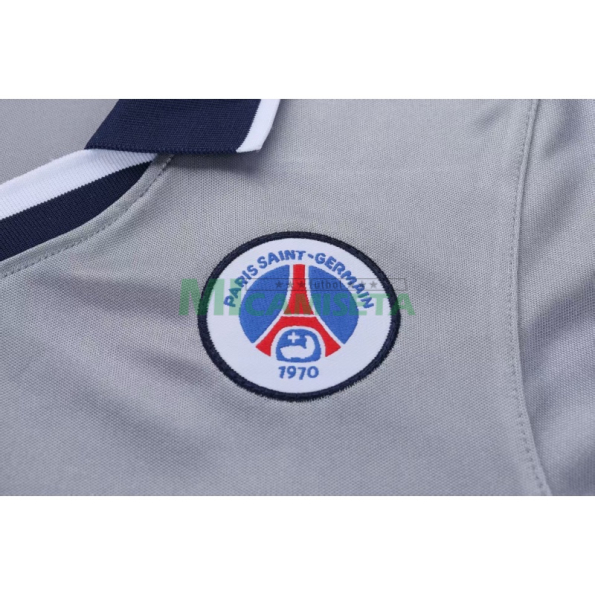 Camiseta PSG Segunda Equipación Retro 2000/01 Gris Niño Kit