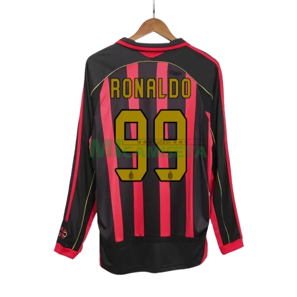 Camiseta RONALDO 99 AC Milan Primera Equipación Retro 2006/07 ML
