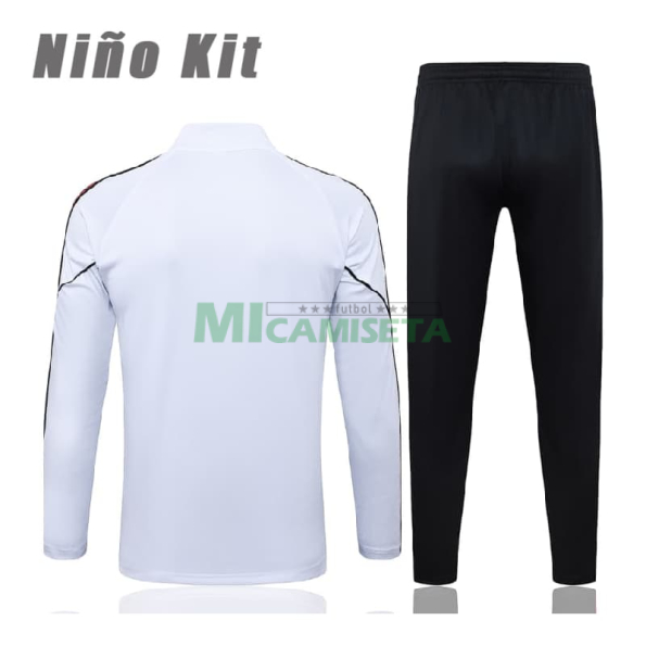 Sudadera De Entrenamiento AC Milan 2025/2026 Niño Kit Blanco/Rojo