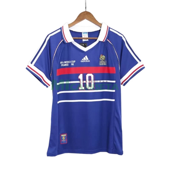 Camiseta ZIDANE 10 Francia Primera Equipación Retro 1998