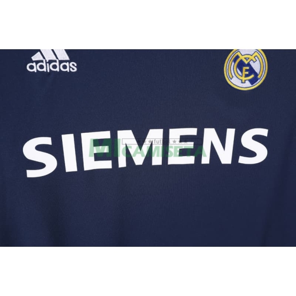 Camiseta Real Madrid Segunda Equipación Retro 2005/06 ML Azul Marino