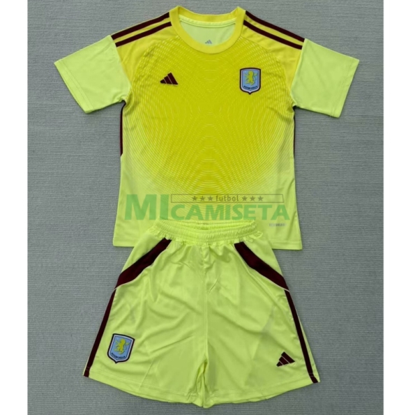 Camiseta de Portero Aston Villa 2025/26 Amarillo Niño Kit