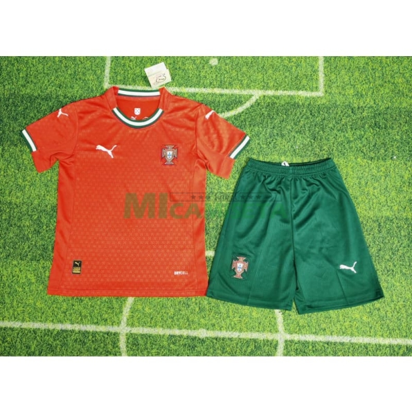 Camiseta Portugal Primera Equipación 2025 Niño Kit Rojo