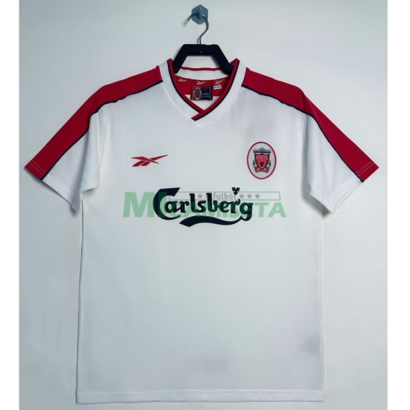 Camiseta Liverpool Segunda Equipación Retro 1998/99 Blanco