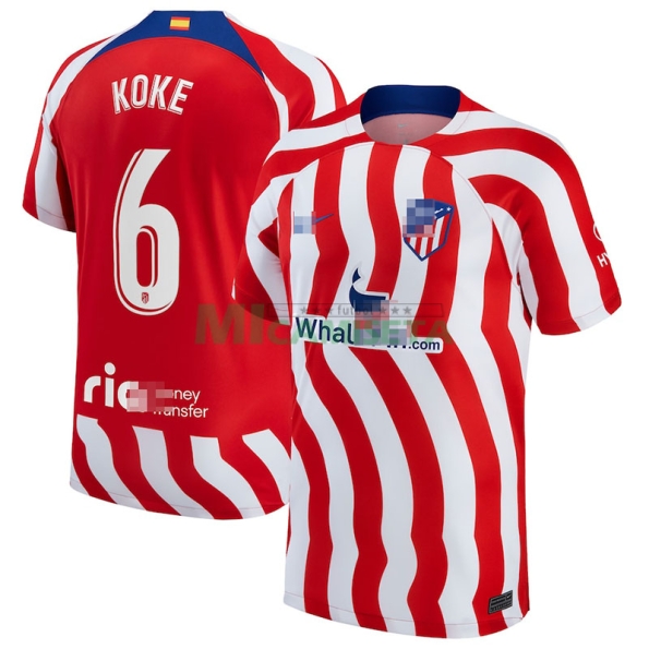 Camiseta Koke 6 Atlético de Madrid Primera Equipación 2022/2023