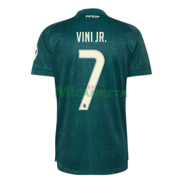 Camiseta VINI JR. 7 Real Madrid Segunda Equipación 2026/2027 Verde Oscuro con Parche HP