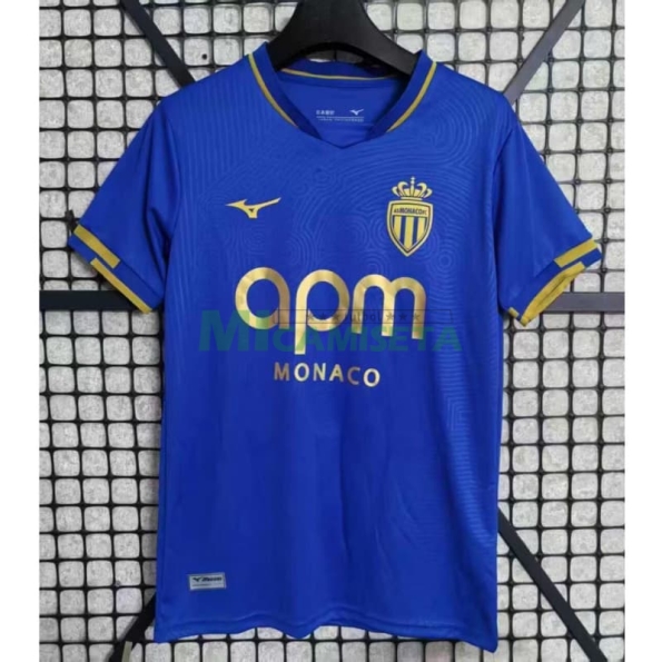 Camiseta Monaco Segunda Equipación 2025/2026 Azul/Dorado