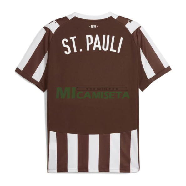 Camiseta FC St. Pauli Primera Equipación 2025/2026 Blanco/Marrón