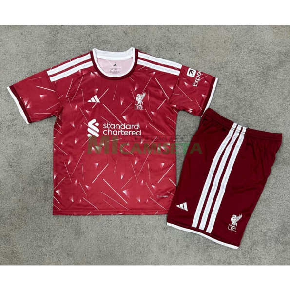 Camiseta Liverpool Primera Equipación 2026/2027 Rojo Niño Kit
