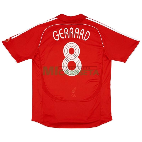 Camiseta GERRARD 8 Liverpool Primera Equipación Retro 2006/08
