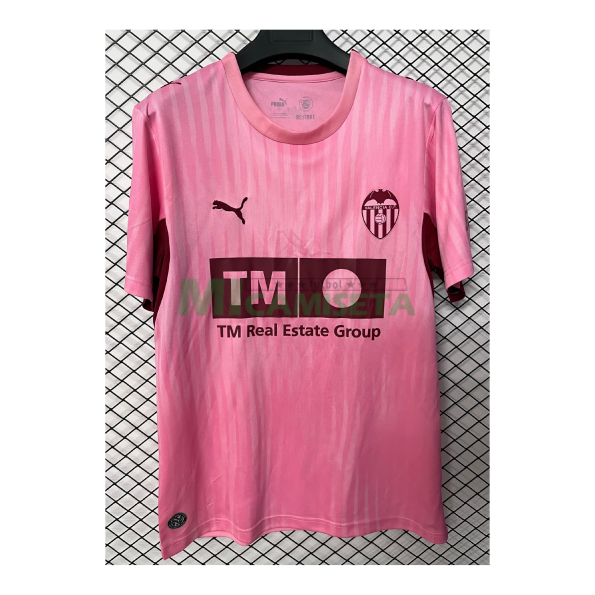 Camiseta Valencia Tercera Equipación 2026/2027 Rosa con Parche La Liga