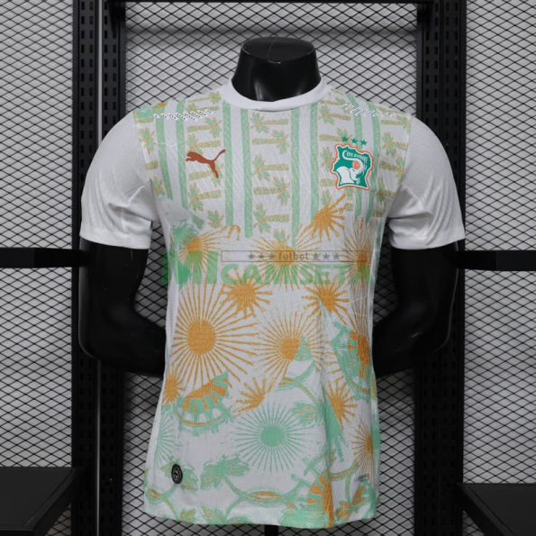 Camiseta Costa de Marfil Segunda Equipación Mundial 2026 Blanco (EDICIÓN JUGADOR)