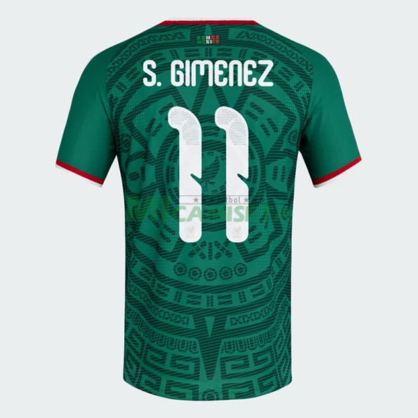 Camiseta S.Gimenez 11 México Primera Equipación 2026 Verde