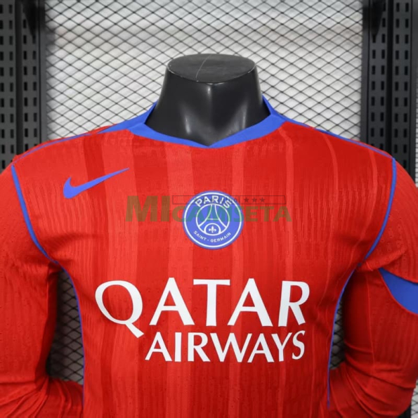 Camiseta PSG Tercera Equipación 2025/2026 ML Naranja (EDICIÓN JUGADOR)