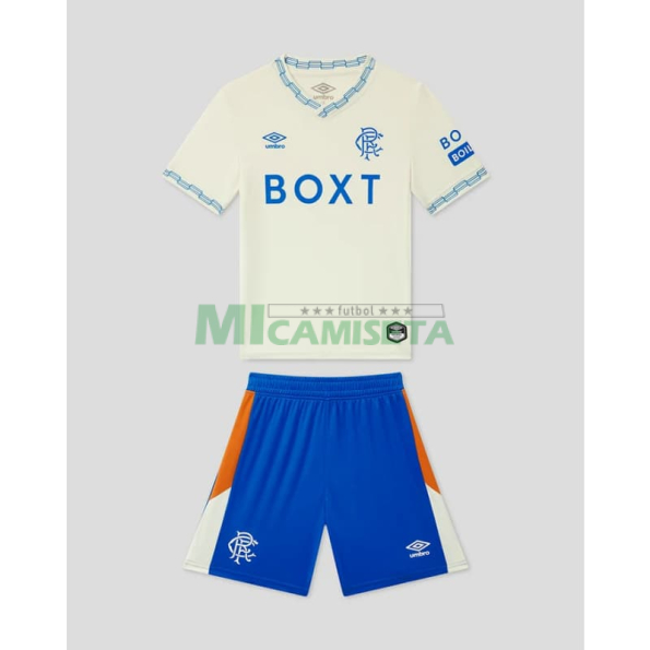 Camiseta Rangers FC Segunda Equipación 2026/2027 Beige Niño Kit