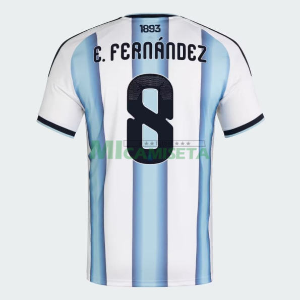 Camiseta E.Fernández 8 Argentina Primera Equipación 2026 Azul/Blanco