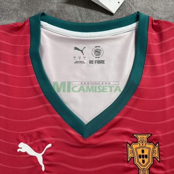 Top corto Portugal Primera Equipación Mundial 2026 Amarillo Rojo/Verde Mujer