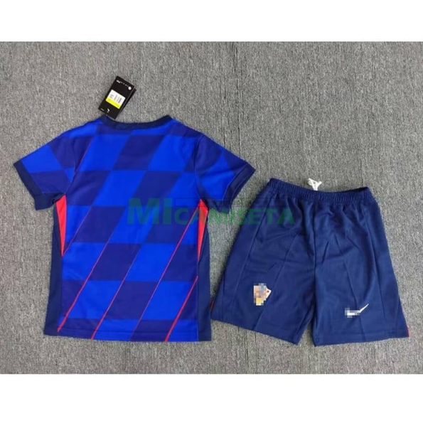 Camiseta Croacia Segunda Equipación 2024 Niño Kit