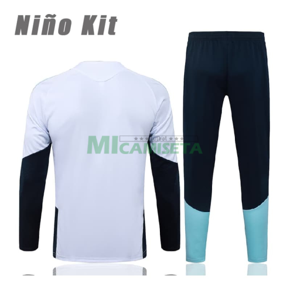 Sudadera de Entrenamiento Argentina 2026 Niño Kit Blanco