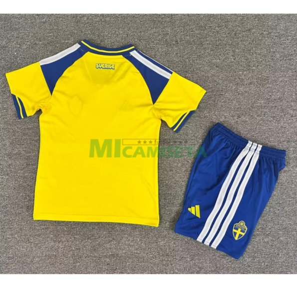 Camiseta Suecia Primera Equipación Mundial 2026 Amarillo Niño Kit