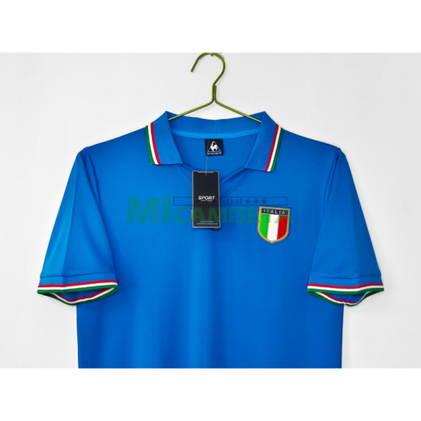 Camiseta Italia Primera Equipación Retro 1982 Azul