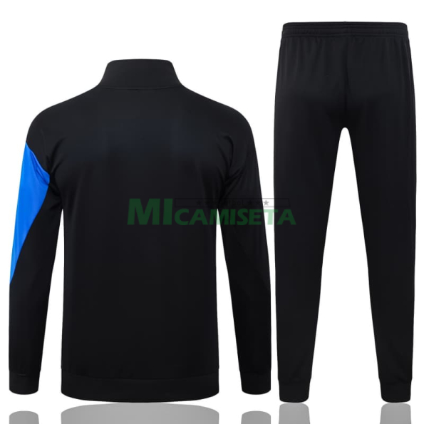 Chandal PSG 2025/2026 Niño Negro con Manga Azul