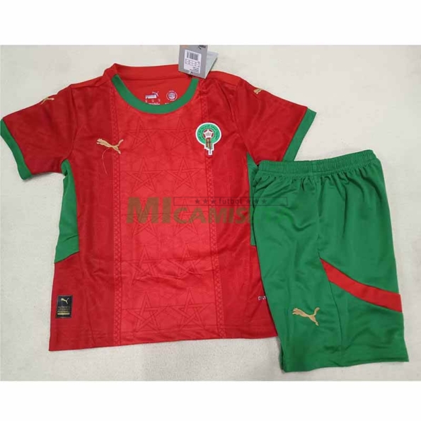 Camiseta Marruecos Primera Equipación 2025 Niño Kit