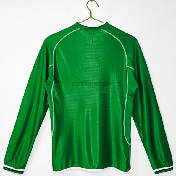 Camiseta Irland Primera Equipación Retro 2002 ML Verde