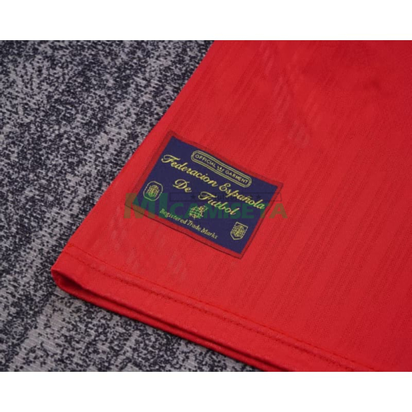 Camiseta España Primera Equipación Retro 1996 Rojo/Azul Niño Kit