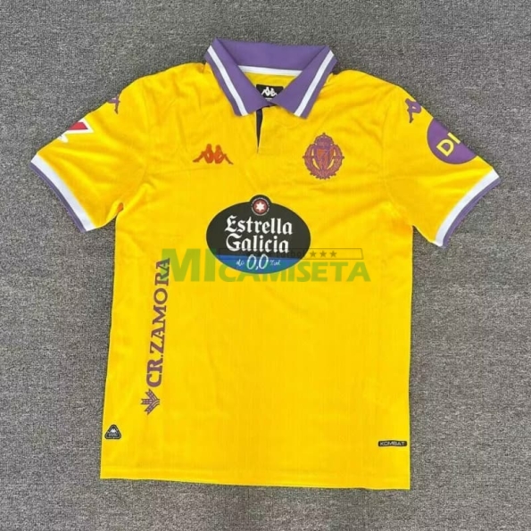 Camiseta Real Valladolid Tercera Equipación 2025/2026 Amarillo con Parche La Liga