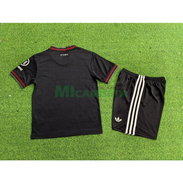 Camiseta Bayern Múnich Tercera Equipación 2025/2026 Negro Niño Kit (EDICIÓN JUGADOR)