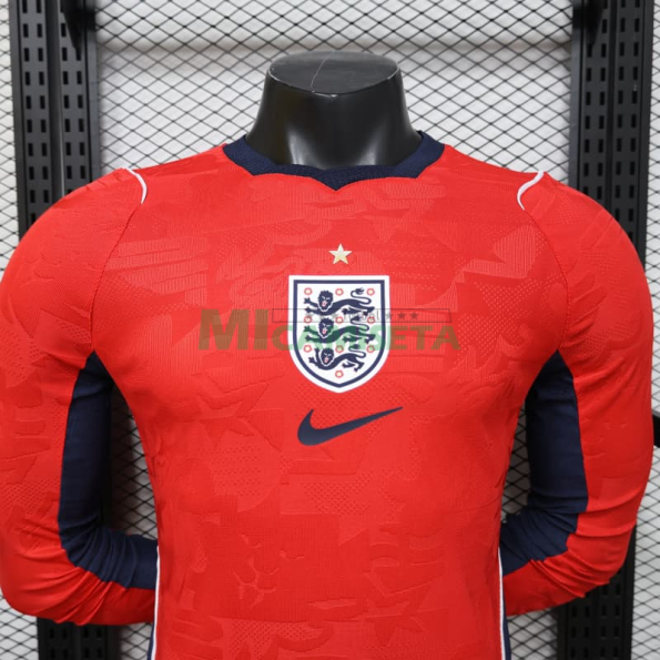Camiseta Inglaterra Segunda Equipación Mundial 2026 ML Rojo (EDICIÓN JUGADOR)