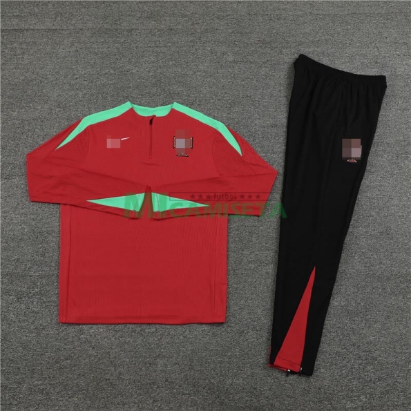 Sudadera de Entrenamiento Portugal 2024 Rojo/Verde