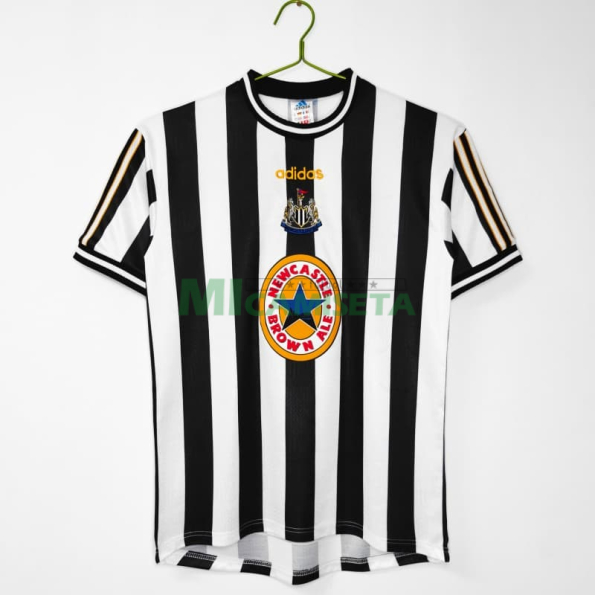 Camiseta Newcastle United Primera Equipación Retro 1997/99 Negro/Blanco