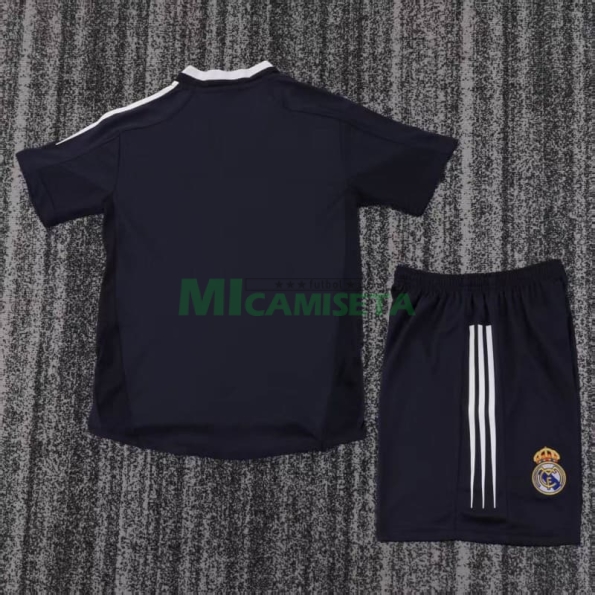 Camiseta Real Madrid Segunda Equipación Retro 2004/05 Negro Niño Kit