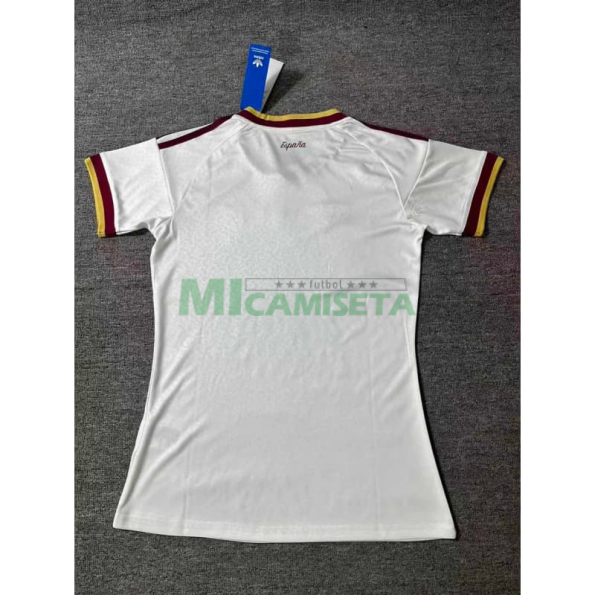Camiseta España Segunda Equipación Mundial 2026 Blanco/Rojo Mujer
