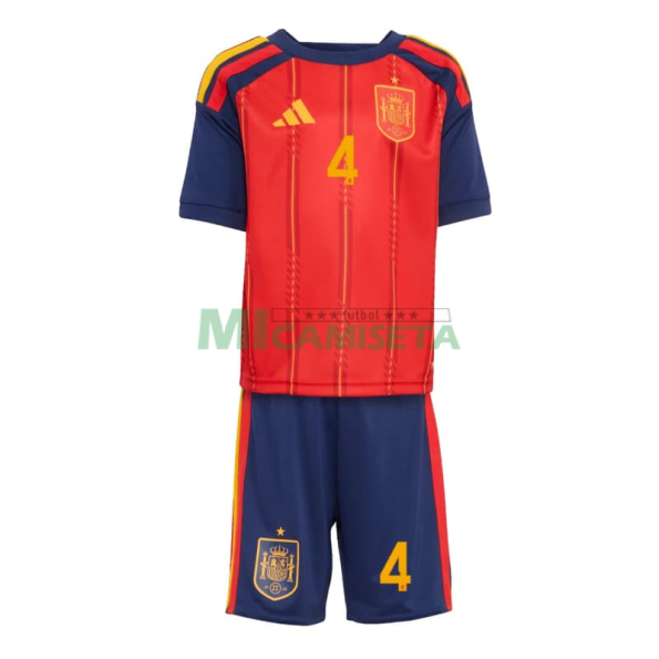 Camiseta Cubarsí 4 España Primera Equipación 2026 Rojo/Azul Niño Kit