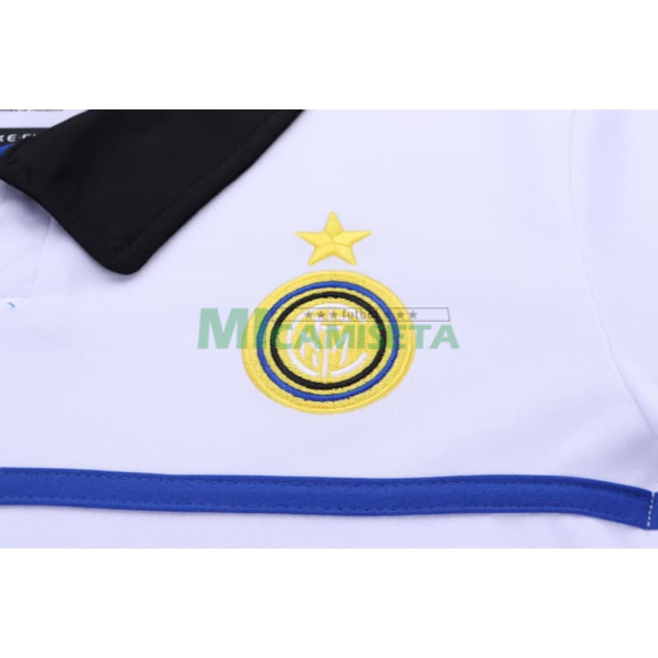 Camiseta Inter de Milan Segunda Equipación Retro 1998/99 Blanco Niño Kit