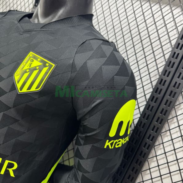 Camiseta Atlético de Madrid Segunda Equipación 2026/2027 ML Negro (EDICIÓN JUGADOR)