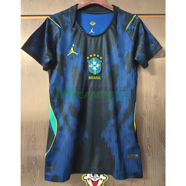 Camiseta Brasil Segunda Equipación Mundial 2026 Azul Mujer