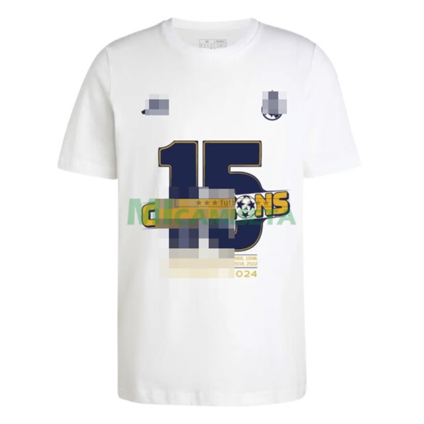 Camiseta Real Madrid 2023/2024 Campeones 15 Blanca