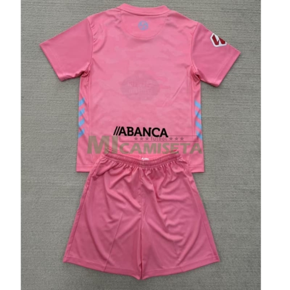 Camiseta Celta de Vigo Tercera Equipación 2025/2026 Rosa Niño Kit con Parche La Liga