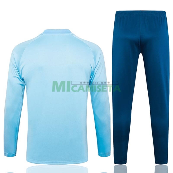 Sudadera de Entrenamiento Manchester City 2024/2025 Cuello Redondo Azul/Blanco