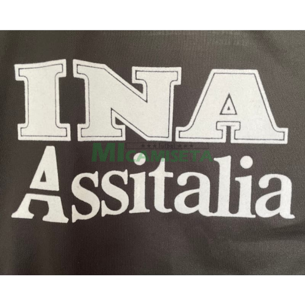 Camiseta AS Roma Tercera Equipación Retro 1998/99 ML Negro/Naranja/Gris