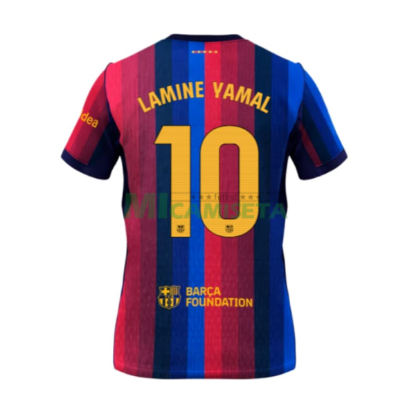Camiseta Lamine Yamal 10 Barcelona Primera Equipación 2026/2027 Rojo/Azul La Liga