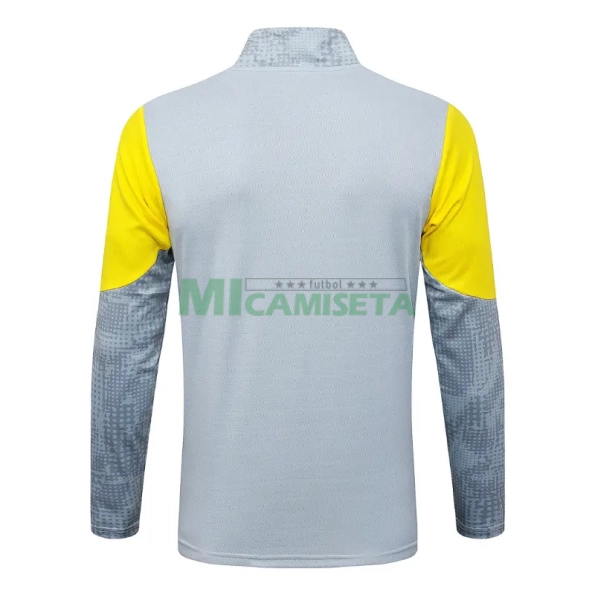 Sudadera De Entrenamiento Borussia Dortmund 2025/2026 Gris Claro/Amarillo